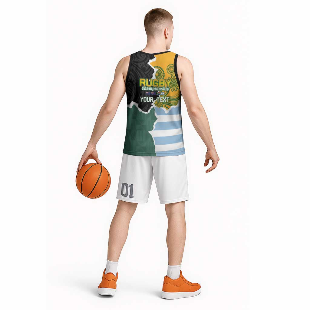 Personalised Rugby 2025 Championship Basketball Jersey Southern Hemisphere Countries Mascots - Aussie Hoodie