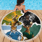 Rugby 2025 Championship Beach Blanket Southern Hemisphere Countries Mascots - Aussie Hoodie