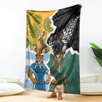 Rugby 2025 Championship Blanket Southern Hemisphere Countries Mascots - Aussie Hoodie