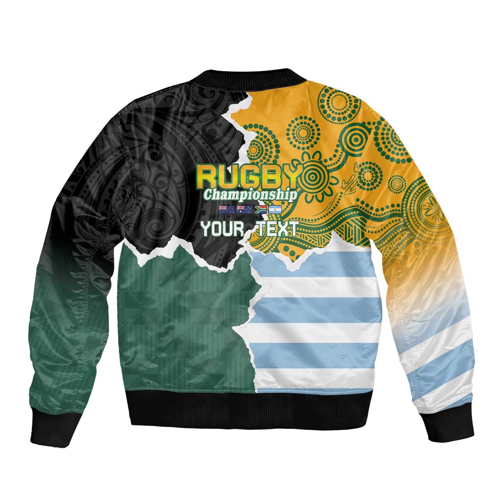 Personalised Rugby 2025 Championship Bomber Jacket Southern Hemisphere Countries Mascots - Aussie Hoodie
