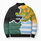 Personalised Rugby 2025 Championship Bomber Puffer Jacket Southern Hemisphere Countries Mascots - Aussie Hoodie
