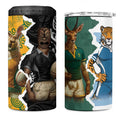 Rugby 2025 Championship 4 in 1 Can Cooler Tumbler Southern Hemisphere Countries Mascots - Aussie Hoodie