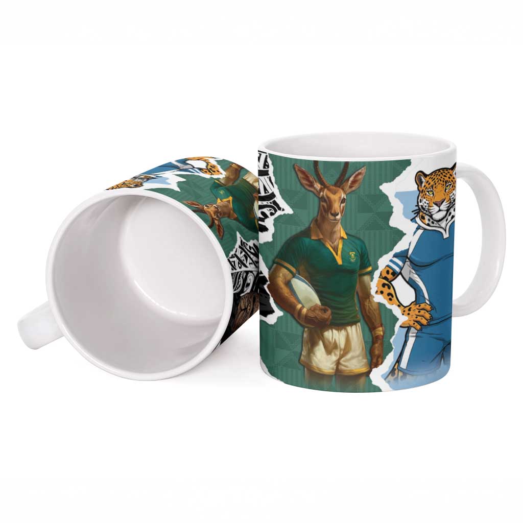 Rugby 2025 Championship Ceramic Mug Southern Hemisphere Countries Mascots - Aussie Hoodie