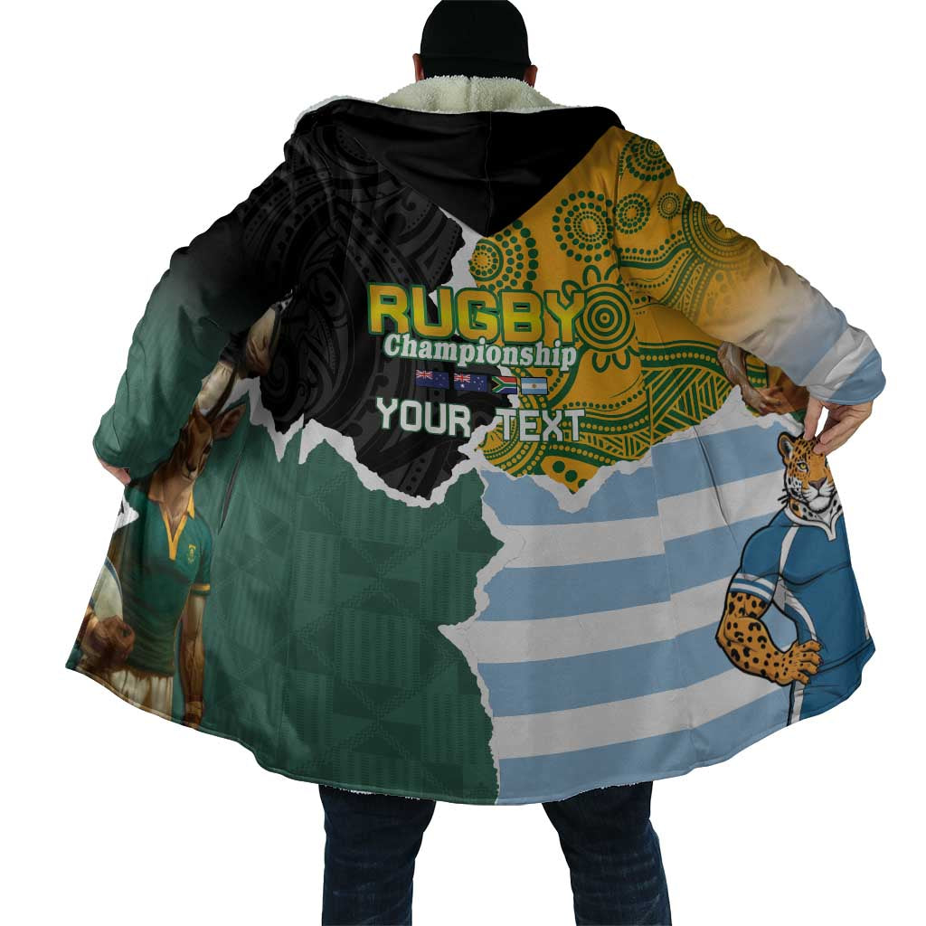 Personalised Rugby 2025 Championship Cloak Southern Hemisphere Countries Mascots - Aussie Hoodie