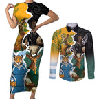 Personalised Rugby 2025 Championship Couples Matching Short Sleeve Bodycon Dress and Long Sleeve Button Shirt Southern Hemisphere Countries Mascots - Aussie Hoodie
