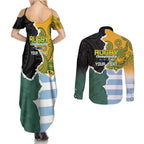 Personalised Rugby 2025 Championship Couples Matching Summer Maxi Dress and Long Sleeve Button Shirt Southern Hemisphere Countries Mascots - Aussie Hoodie