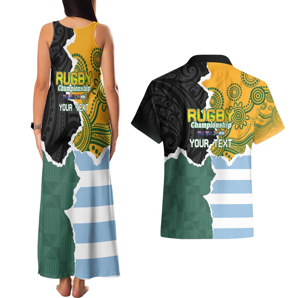 Personalised Rugby 2025 Championship Couples Matching Tank Maxi Dress and Hawaiian Shirt Southern Hemisphere Countries Mascots - Aussie Hoodie