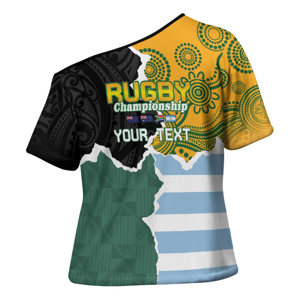 Personalised Rugby 2025 Championship Cross Shoulder Shirt Southern Hemisphere Countries Mascots - Aussie Hoodie