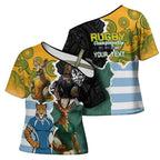 Personalised Rugby 2025 Championship Cross Shoulder Shirt Southern Hemisphere Countries Mascots - Aussie Hoodie