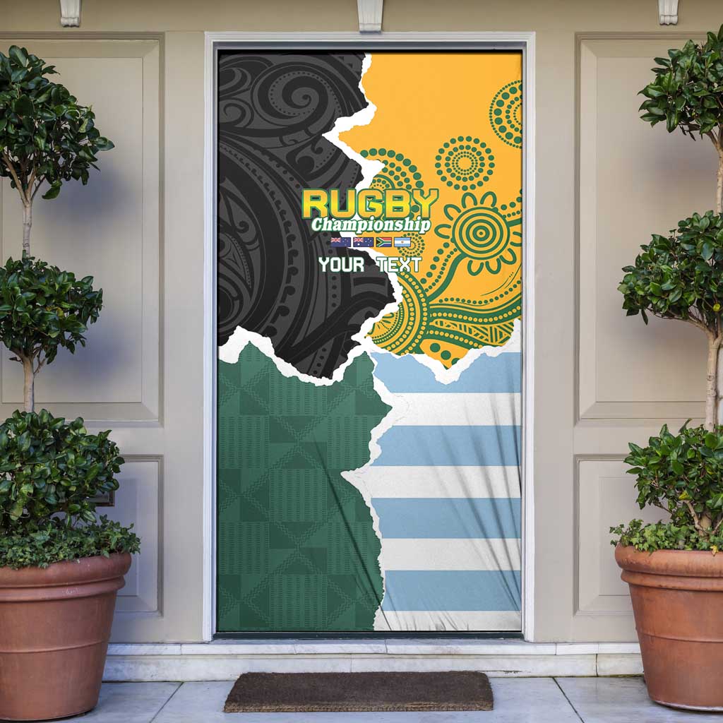 Rugby 2025 Championship Door Cover Southern Hemisphere Countries Mascots - Aussie Hoodie