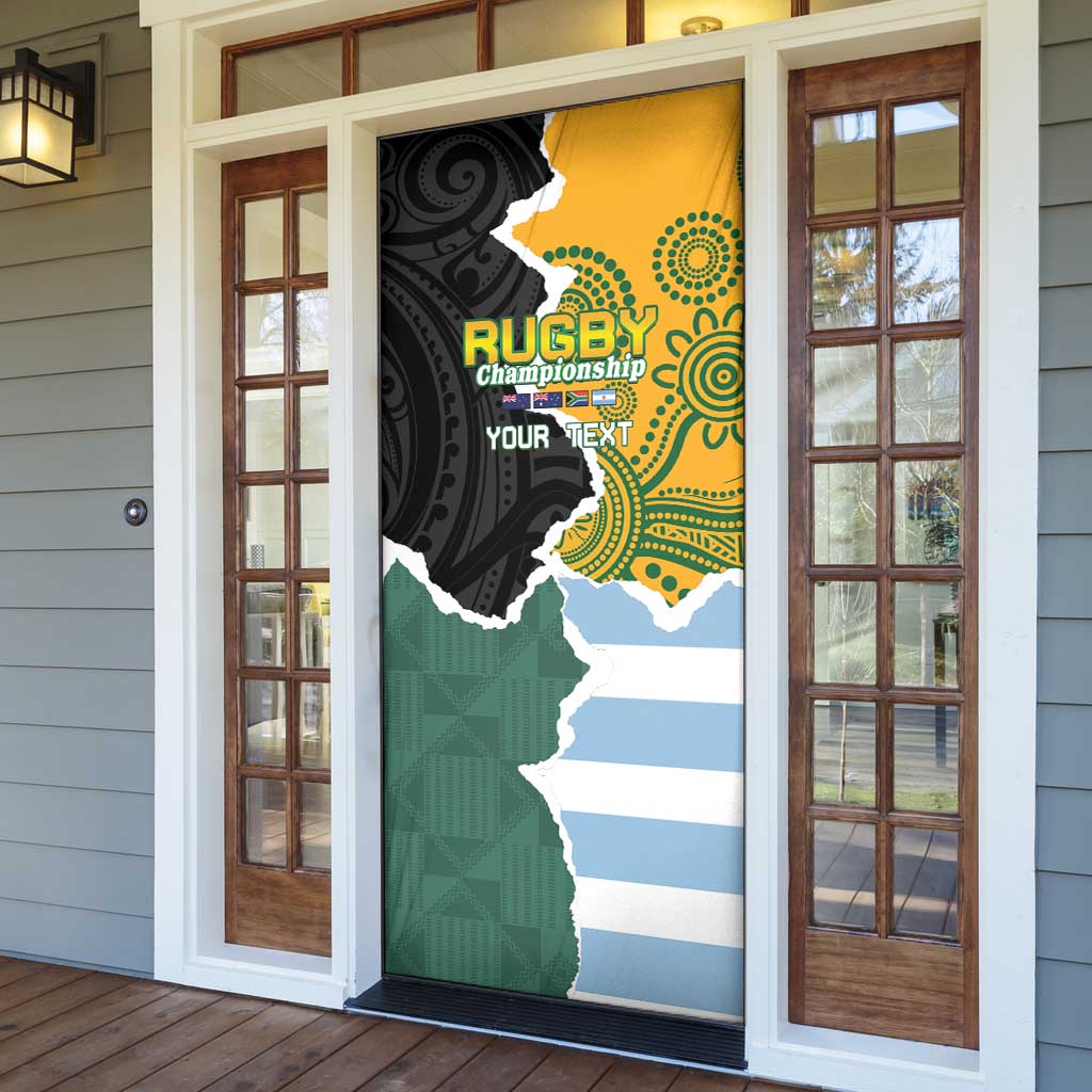 Rugby 2025 Championship Door Cover Southern Hemisphere Countries Mascots - Aussie Hoodie