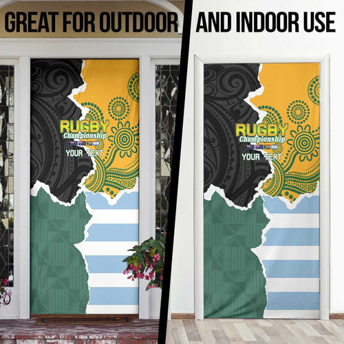 Rugby 2025 Championship Door Cover Southern Hemisphere Countries Mascots - Aussie Hoodie