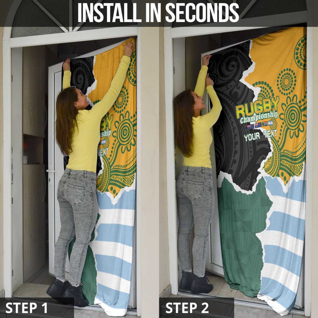 Rugby 2025 Championship Door Cover Southern Hemisphere Countries Mascots - Aussie Hoodie