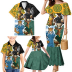 Personalised Rugby 2025 Championship Family Matching Mermaid Dress and Hawaiian Shirt Southern Hemisphere Countries Mascots - Aussie Hoodie