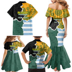 Personalised Rugby 2025 Championship Family Matching Mermaid Dress and Hawaiian Shirt Southern Hemisphere Countries Mascots - Aussie Hoodie