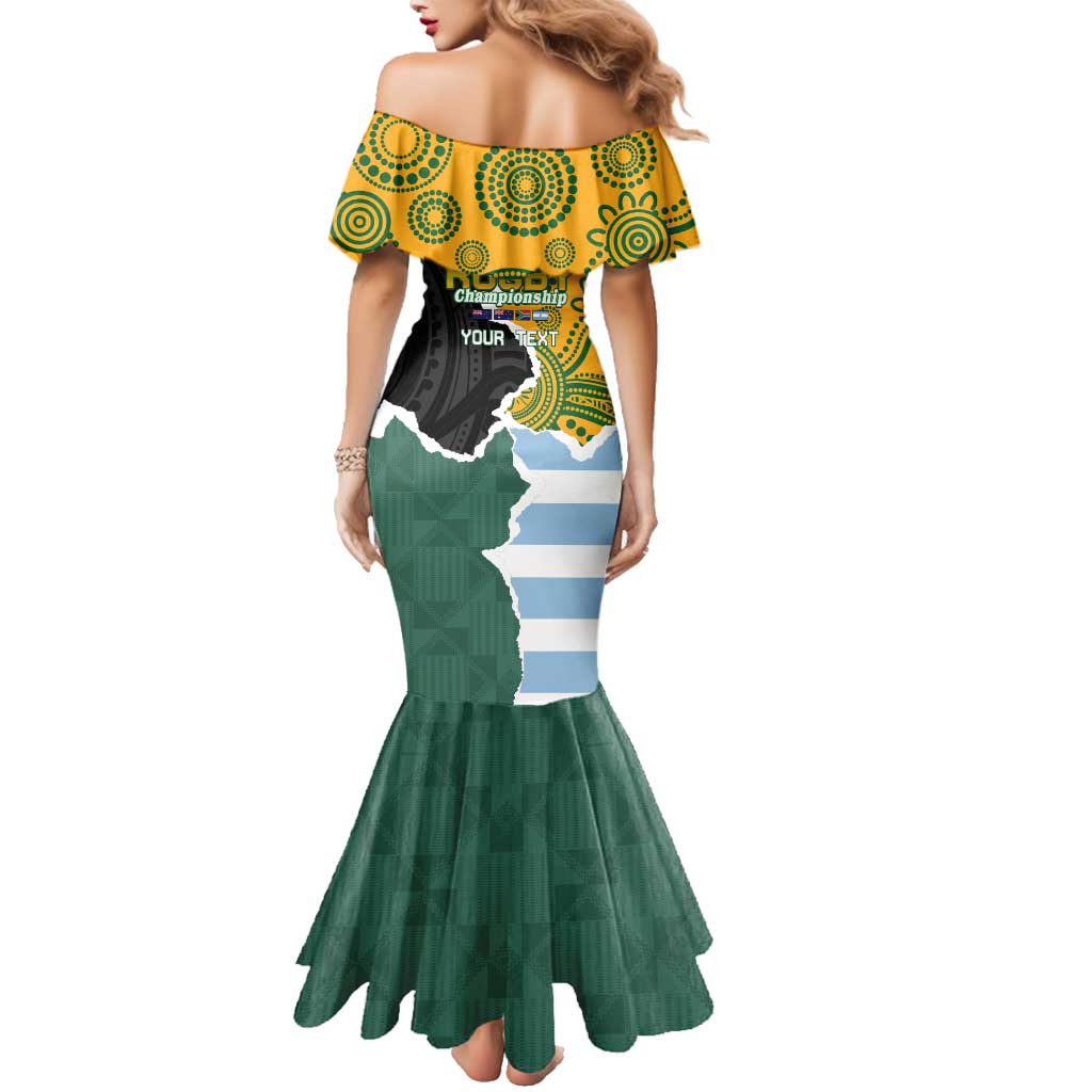 Personalised Rugby 2025 Championship Family Matching Mermaid Dress and Hawaiian Shirt Southern Hemisphere Countries Mascots - Aussie Hoodie