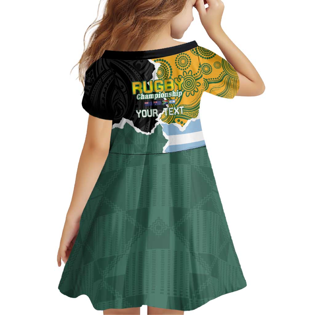 Personalised Rugby 2025 Championship Family Matching Off Shoulder Short Dress and Hawaiian Shirt Southern Hemisphere Countries Mascots - Aussie Hoodie