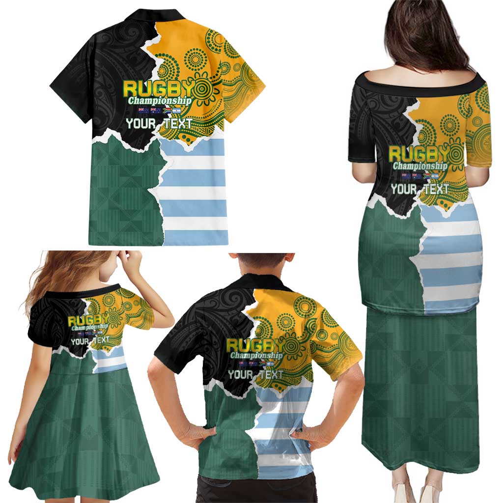 Personalised Rugby 2025 Championship Family Matching Puletasi and Hawaiian Shirt Southern Hemisphere Countries Mascots - Aussie Hoodie