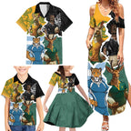 Personalised Rugby 2025 Championship Family Matching Summer Maxi Dress and Hawaiian Shirt Southern Hemisphere Countries Mascots - Aussie Hoodie
