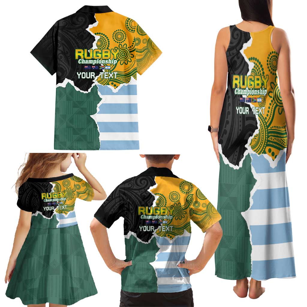 Personalised Rugby 2025 Championship Family Matching Tank Maxi Dress and Hawaiian Shirt Southern Hemisphere Countries Mascots - Aussie Hoodie