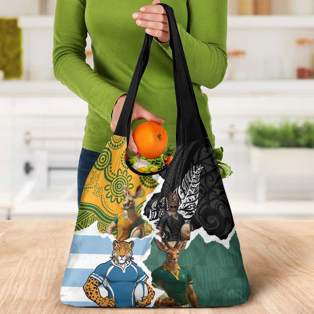 Rugby 2025 Championship Grocery Bag Southern Hemisphere Countries Mascots - Aussie Hoodie