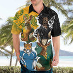 Personalised Rugby 2025 Championship Hawaiian Shirt Southern Hemisphere Countries Mascots - Aussie Hoodie
