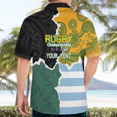 Personalised Rugby 2025 Championship Hawaiian Shirt Southern Hemisphere Countries Mascots - Aussie Hoodie
