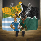 Rugby 2025 Championship Hooded Blanket Southern Hemisphere Countries Mascots - Aussie Hoodie