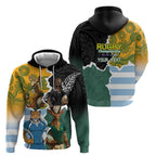 Personalised Rugby 2025 Championship Hoodie Southern Hemisphere Countries Mascots - Aussie Hoodie