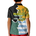 Personalised Rugby 2025 Championship Kid Polo Shirt Southern Hemisphere Countries Mascots - Aussie Hoodie