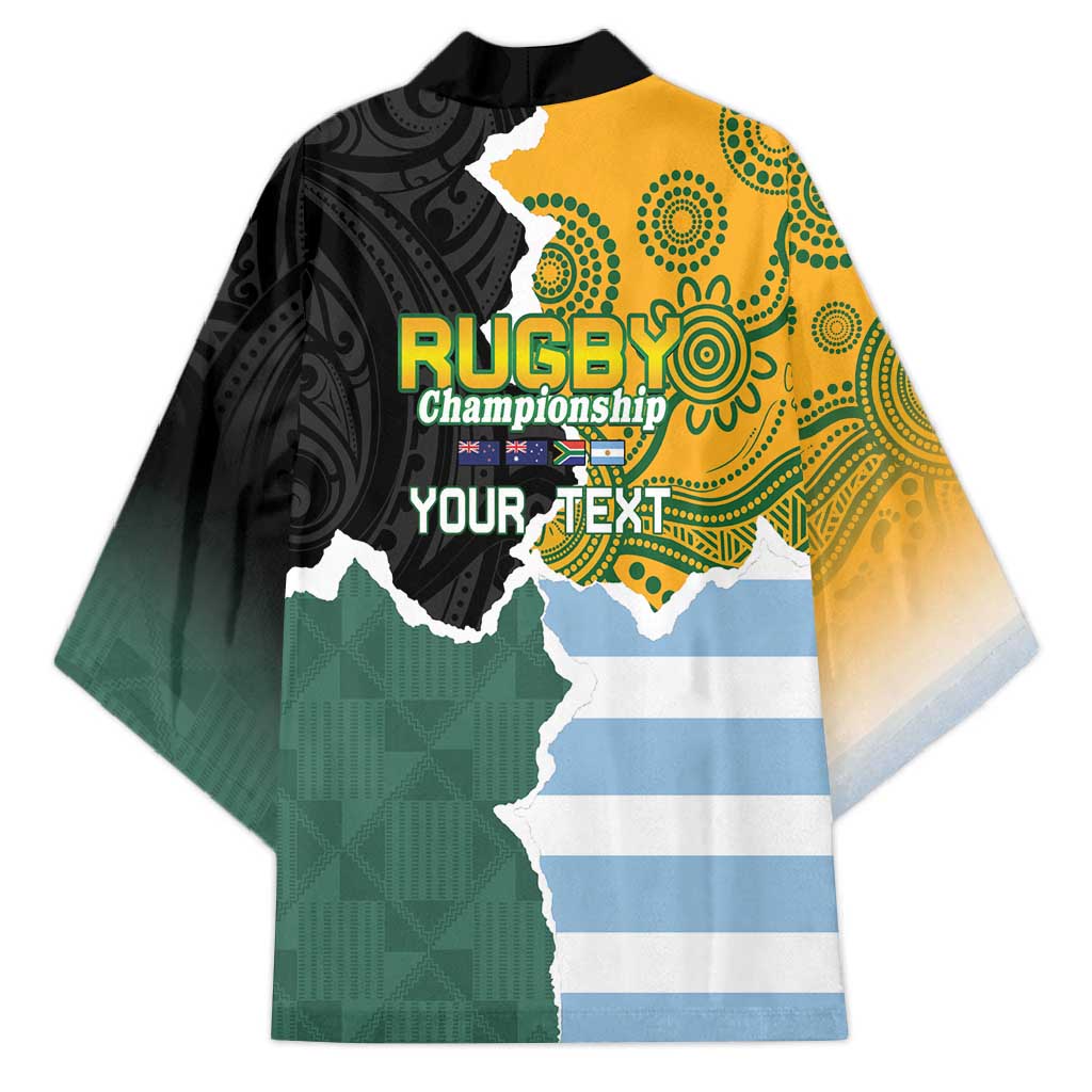 Personalised Rugby 2025 Championship Kimono Southern Hemisphere Countries Mascots - Aussie Hoodie