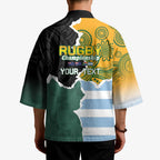 Personalised Rugby 2025 Championship Kimono Southern Hemisphere Countries Mascots - Aussie Hoodie