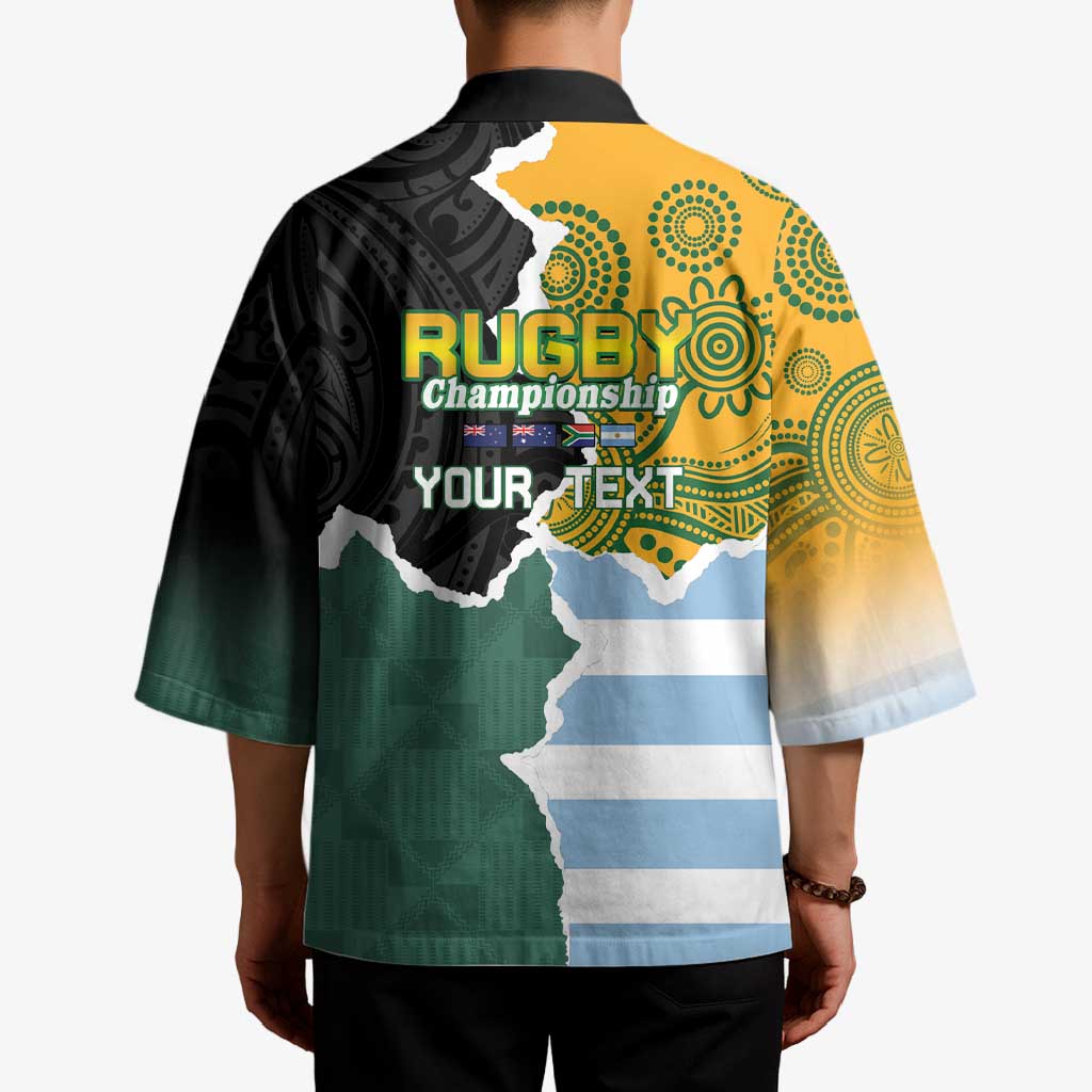 Personalised Rugby 2025 Championship Kimono Southern Hemisphere Countries Mascots - Aussie Hoodie