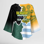 Personalised Rugby 2025 Championship Kimono Sleeve Blouse Southern Hemisphere Countries Mascots - Aussie Hoodie