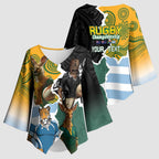 Personalised Rugby 2025 Championship Kimono Sleeve Blouse Southern Hemisphere Countries Mascots - Aussie Hoodie