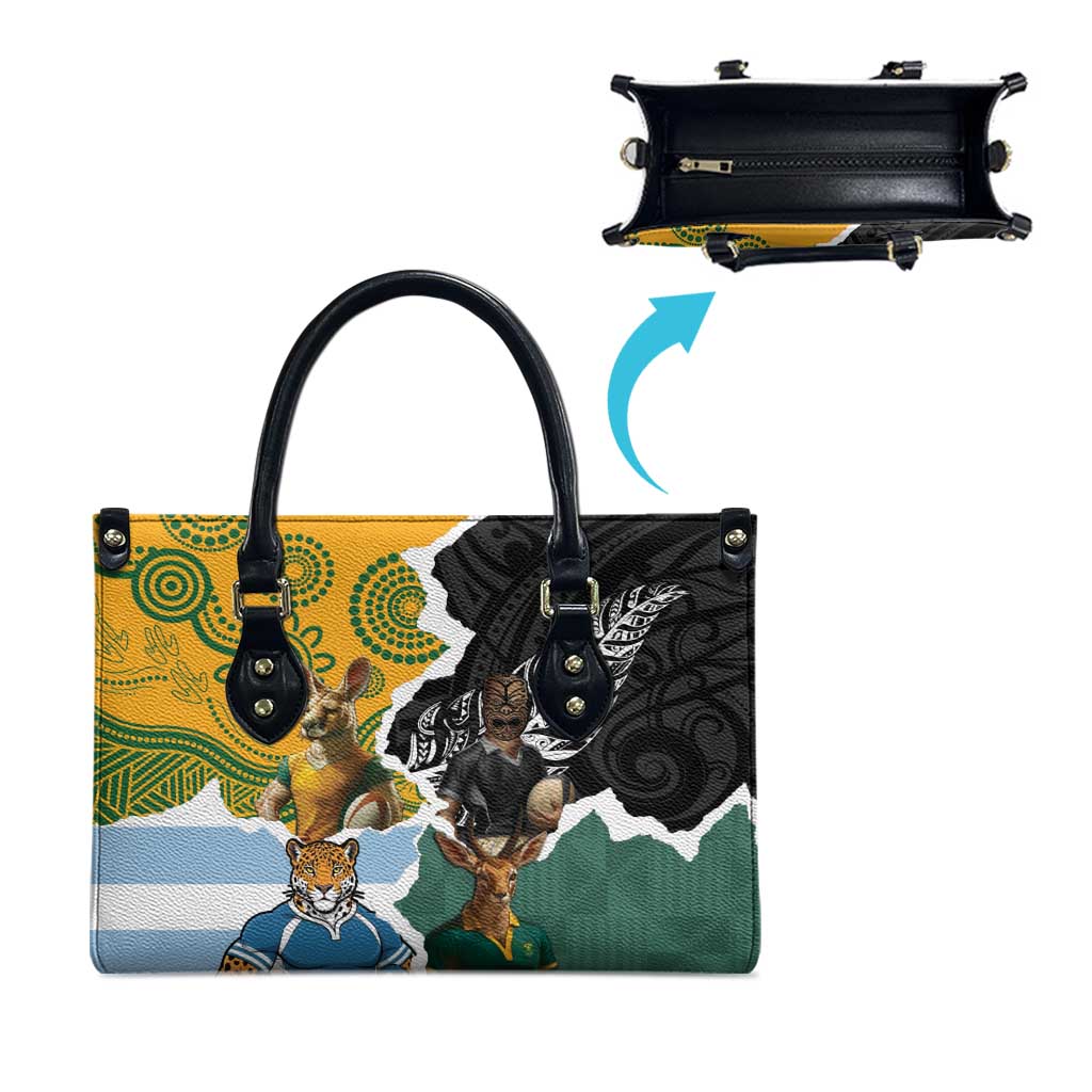 Rugby 2025 Championship Leather Bag Southern Hemisphere Countries Mascots - Aussie Hoodie
