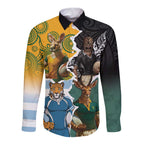 Personalised Rugby 2025 Championship Long Sleeve Button Shirt Southern Hemisphere Countries Mascots - Aussie Hoodie