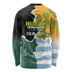 Personalised Rugby 2025 Championship Long Sleeve Shirt Southern Hemisphere Countries Mascots - Aussie Hoodie