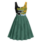 Personalised Rugby 2025 Championship Midi Dress Southern Hemisphere Countries Mascots - Aussie Hoodie