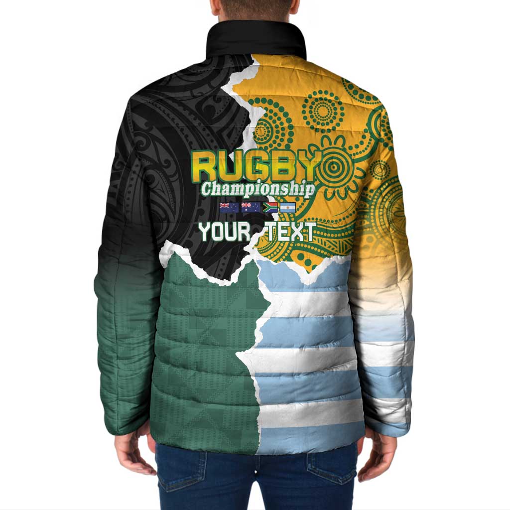 Personalised Rugby 2025 Championship Padded Jacket Southern Hemisphere Countries Mascots - Aussie Hoodie