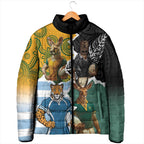 Personalised Rugby 2025 Championship Padded Jacket Southern Hemisphere Countries Mascots - Aussie Hoodie