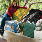 Rugby 2025 Championship Quilt Southern Hemisphere Countries Mascots - Aussie Hoodie