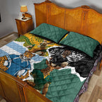 Rugby 2025 Championship Quilt Bed Set Southern Hemisphere Countries Mascots - Aussie Hoodie