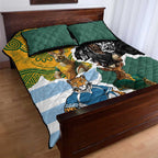 Rugby 2025 Championship Quilt Bed Set Southern Hemisphere Countries Mascots - Aussie Hoodie