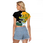Personalised Rugby 2025 Championship Raglan Cropped T Shirt Southern Hemisphere Countries Mascots - Aussie Hoodie