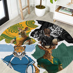 Rugby 2025 Championship Round Carpet Southern Hemisphere Countries Mascots - Aussie Hoodie