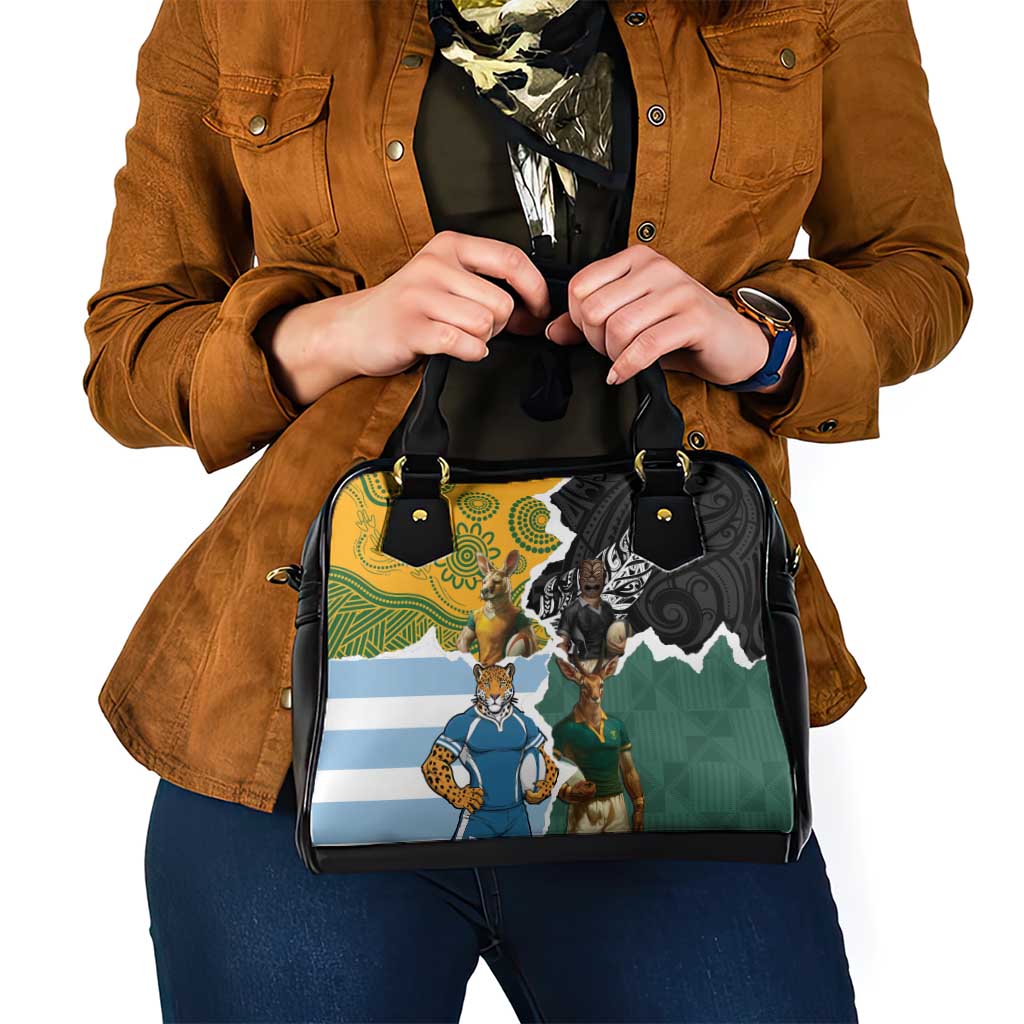Rugby 2025 Championship Shoulder Handbag Southern Hemisphere Countries Mascots - Aussie Hoodie