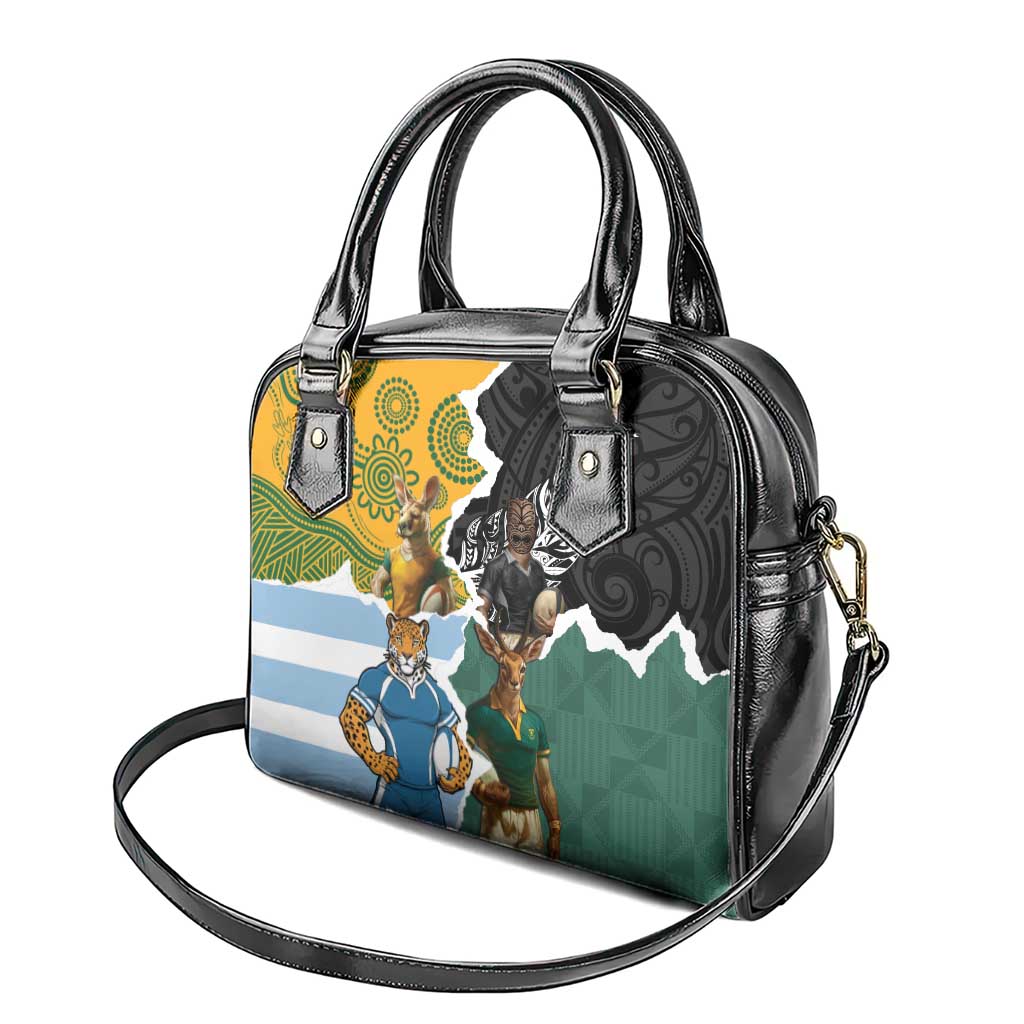 Rugby 2025 Championship Shoulder Handbag Southern Hemisphere Countries Mascots - Aussie Hoodie