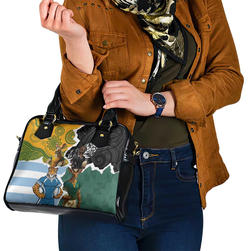 Rugby 2025 Championship Shoulder Handbag Southern Hemisphere Countries Mascots - Aussie Hoodie