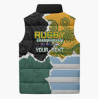 Personalised Rugby 2025 Championship Sleeveless Puffer Jacket Southern Hemisphere Countries Mascots - Aussie Hoodie